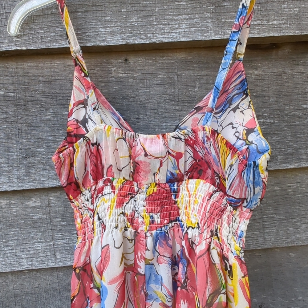 ♨️🌹 Floral Maxi Dress Spaghetti Straps Polyester Soft - Summer Attire - Picture 9 of 16